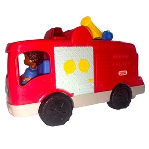 Fisher Price Little People Fire Truck w/ Figure Lights Sounds Tested